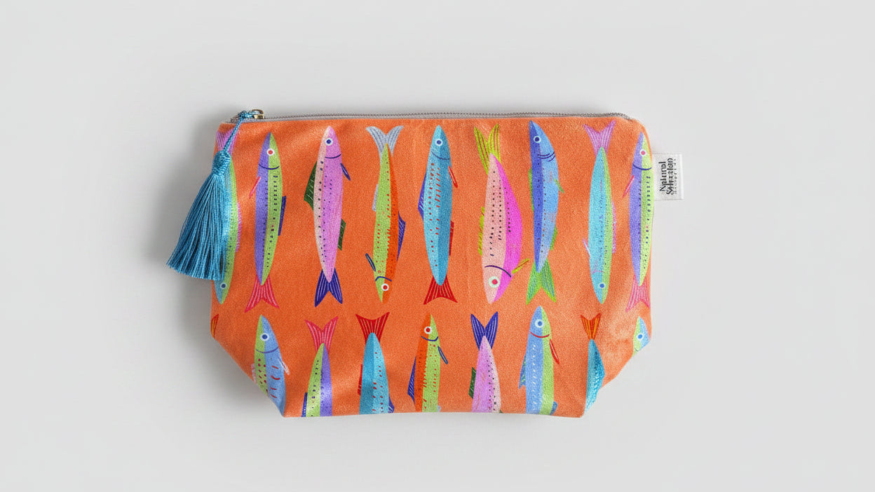 Cascais Sardines - Velvet Makeup Bag