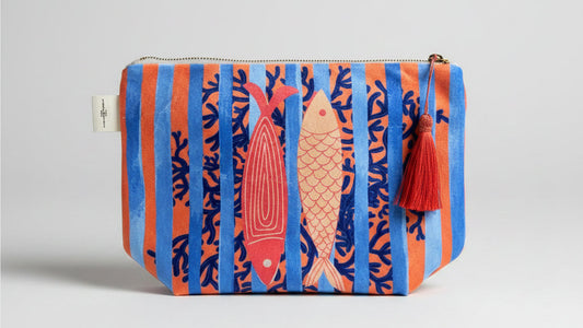 Capri Cove - Velvet Makeup Bag