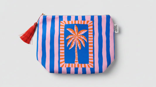 Puglia Palm - Velvet Makeup Bag